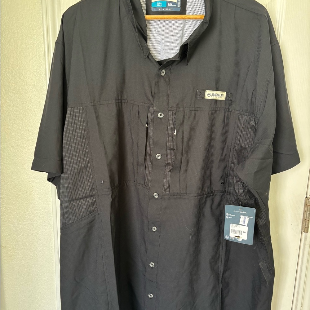 Magellan Outdoors Men's Charcoal Button Down Shirt